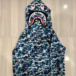 BAPE ABC camo shark full zip up hoodie